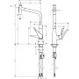 Hansgrohe Metris Select M71 73820000 bateria kuchenna stojąca chrom zdj.2