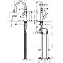 Hansgrohe Talis M51 73851800 bateria kuchenna stojąca stal zdj.2