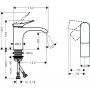 Hansgrohe Vivenis 75015000 bateria umywalkowa stojąca chrom zdj.2