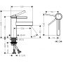 Hansgrohe Finoris 76012340 bateria umywalkowa stojąca czarna zdj.2