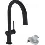 Hansgrohe Aqittura M91 76826670 bateria kuchenna z filtrem stojąca czarna zdj.1