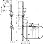 Hansgrohe Aqittura M91 76826800 bateria kuchenna z filtrem stojąca stal zdj.2