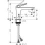 Axor Citterio C 49021250 bateria umywalkowa stojąca złota zdj.2