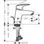 Hansgrohe Logis 71072000 bateria umywalkowa stojąca chrom zdj.2