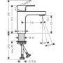 Hansgrohe Vernis Shape 71569670 bateria umywalkowa stojąca czarna zdj.2