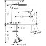 Hansgrohe Vernis Blend 71580670 bateria umywalkowa stojąca czarny zdj.2