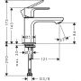 Hansgrohe Rebris S 72503670 zawór umywalkowy stojąca czarna zdj.2