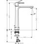 Hansgrohe Rebris S 72590670 bateria umywalkowa stojąca czarny zdj.2