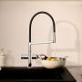 Hansgrohe Talis Select M54 PowderSpray 72861000 bateria kuchenna stojąca chrom-czarna zdj.4