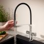 Hansgrohe Talis Select M54 PowderSpray 72861000 bateria kuchenna stojąca chrom-czarna zdj.5
