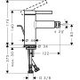 Hansgrohe Zesis S 74200670 bateria bidetowa stojąca czarna zdj.2