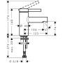 Hansgrohe Zesis S 74713670 zawór umywalkowy stojąca czarna zdj.2