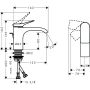 Hansgrohe Vivenis 75014340 bateria umywalkowa stojąca chrom-czarna zdj.2