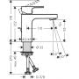 Hansgrohe Vernis Shape 71594670 bateria umywalkowa stojąca czarna zdj.2