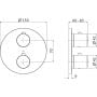 Herzbach Deep iX 17503050109 bateria wannowo-prysznicowa podtynkowa termostatyczna zdj.2