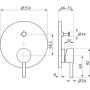 Herzbach Deep iX 28220035109 bateria wannowo-prysznicowa podtynkowa zdj.2