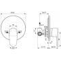 Ideal Standard Cerafine A7192AA bateria prysznicowa podtynkowa chrom zdj.2