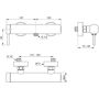 Ideal Standard Ceraline A8558XG bateria prysznicowa ścienna czarna zdj.2