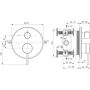 Ideal Standard Ceraline A8568XG bateria wannowo-prysznicowa podtynkowa czarna zdj.2