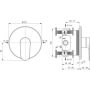 Ideal Standard Cerafine A8571XG bateria prysznicowa podtynkowa czarna zdj.2