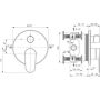 Ideal Standard Cerafine A8573XG bateria wannowo-prysznicowa podtynkowa czarna zdj.2