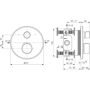 Ideal Standard Ceratherm T100 A8584A5 bateria wannowo-prysznicowa podtynkowa z termostatem grafitowa zdj.2