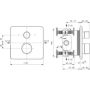 Ideal Standard Ceratherm A8587AA bateria wannowo-prysznicowa podtynkowa z termostatem chrom zdj.2