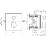 Ideal Standard Ceratherm C100 A8588A2 bateria wannowo-prysznicowa podtynkowa z termostatem złota zdj.2