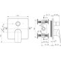 Ideal Standard Ceralife C A8715XG bateria wannowo-prysznicowa podtynkowa czarna zdj.2