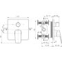 Ideal Standard Ceraplan A8719XG bateria wannowo-prysznicowa podtynkowa czarna zdj.2