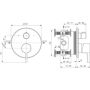 Ideal Standard Joy A8727A5 bateria wannowo-prysznicowa podtynkowa grafitowa zdj.2