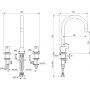 Ideal Standard Ceraline BC196AA bateria umywalkowa stojąca chrom zdj.2
