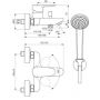 Ideal Standard Cerafine BC706AA bateria wannowo-prysznicowa ścienna chrom zdj.2