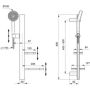 Ideal Standard Idealrain Alu+ BD586BR zestaw prysznicowy ścienny zdj.2