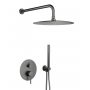 KFA Armatura Moza Gun Metal Grey 503950161 zestaw prysznicowy podtynkowy z deszczownicą grafitowy zdj.1