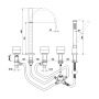 Kohlman Axis QB262N bateria wannowo-prysznicowa zdj.2