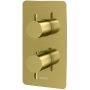 Kohlman Axel Gold QW433AGDB bateria wannowo-prysznicowa podtynkowa z termostatem złota zdj.1