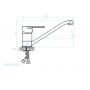 Kuchinox Luga BQL060D bateria kuchenna stojąca chrom zdj.2