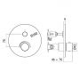 Kronenbach Smart Push 19043001WM bateria prysznicowa podtynkowa biała zdj.2