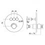 Kronenbach Smart Push 19043003CR bateria wannowo-prysznicowa podtynkowa chrom zdj.2