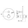 Kronenbach Smart Push 19044001CR bateria prysznicowa podtynkowa z termostatem chrom zdj.2