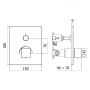 Kronenbach Smart Push 19045001SM bateria prysznicowa podtynkowa czarna zdj.2