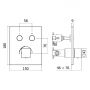 Kronenbach Smart Push 19045002SM bateria wannowo-prysznicowa podtynkowa czarna zdj.2