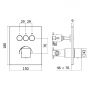 Kronenbach Smart Push 19045003CR bateria wannowo-prysznicowa podtynkowa chrom zdj.2