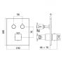 Kronenbach Smart Push 19046002CR bateria wannowo-prysznicowa podtynkowa z termostatem chrom zdj.2