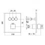Kronenbach Smart Push 19046003CR bateria wannowo-prysznicowa podtynkowa z termostatem chrom zdj.2