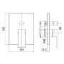 Kronenbach Quara 3.0 KB100364C10 bateria wannowo-prysznicowa podtynkowa chrom zdj.2