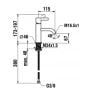 Laufen Kartell H3113310041001 bateria umywalkowa stojąca chrom zdj.2