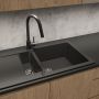 Oltens Gravan 72300300 zlewozmywak granitowy 100x50 cm czarny zdj.6