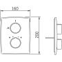 Oras Cubista 2887 bateria prysznicowa podtynkowa chrom zdj.2